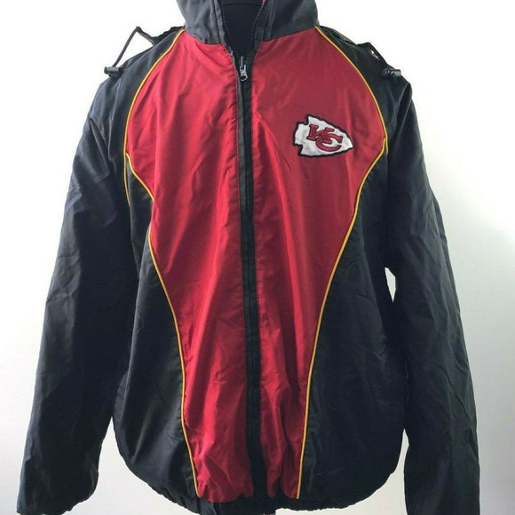 NFL KC Chiefs Fleece Nylon Reversible Jacket - Picture 4 of 10